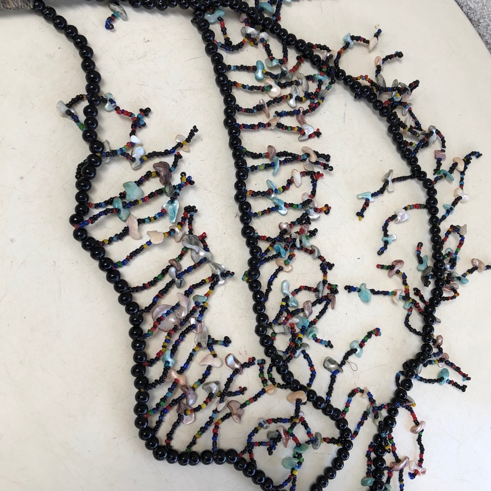 Boho Dangle Multi Stands Beaded Shell Necklace - image 8